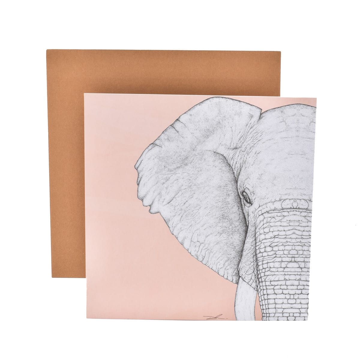 Hallmark Gallery Blank Card by Dots by Donna - Elephant