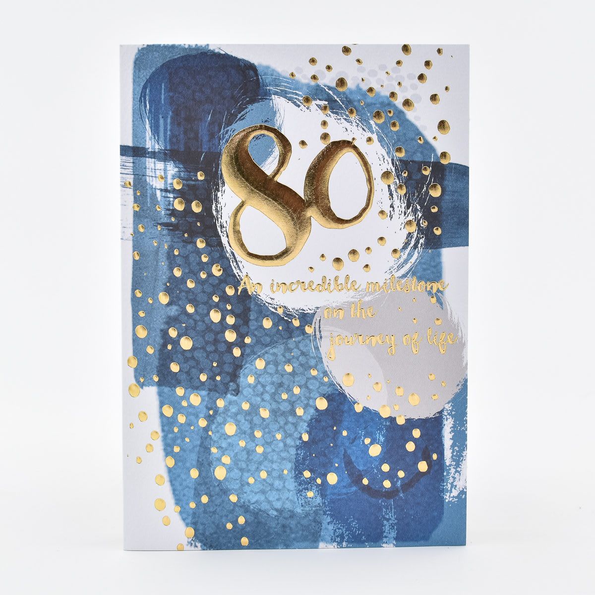 Hallmark Birthday Card - 80th Contemporary Design