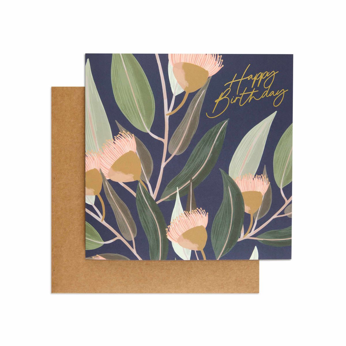 Hallmark Birthday Card - Australian Spirit Among The Gum Trees Navy Eucalyptus