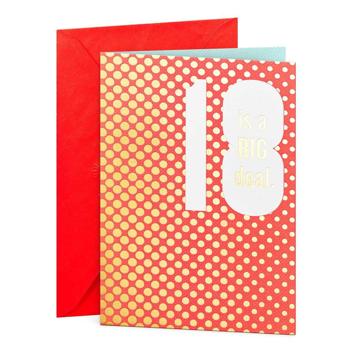 Hallmark Birthday Card for Age 18 - Big Deal