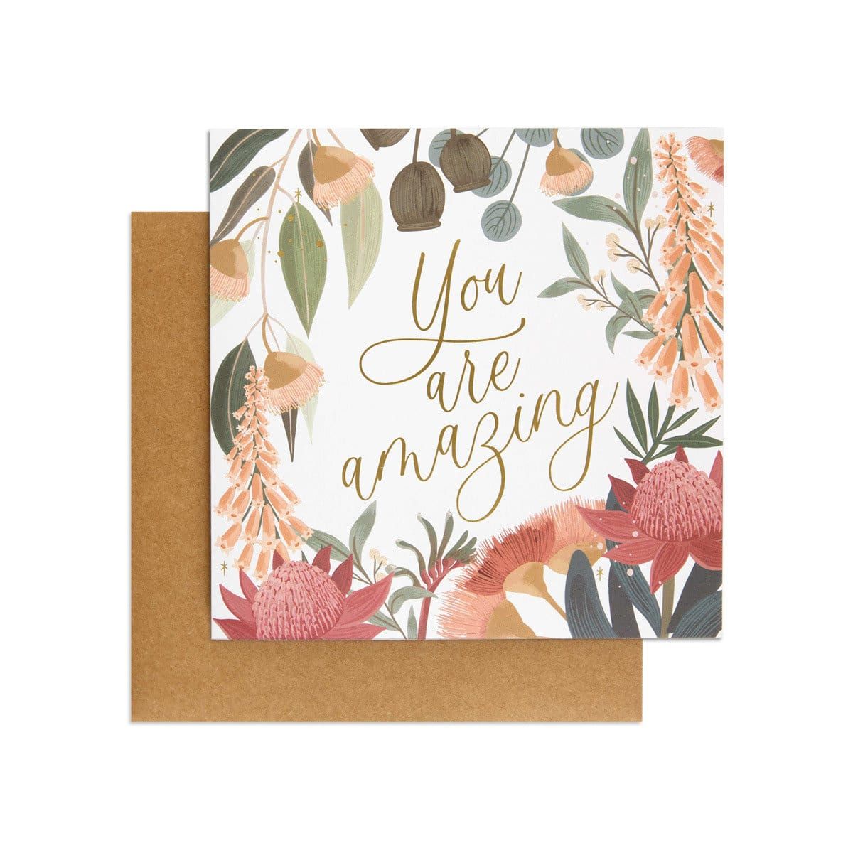 Hallmark Birthday Card - Australian Spirit Among The Gum Trees White