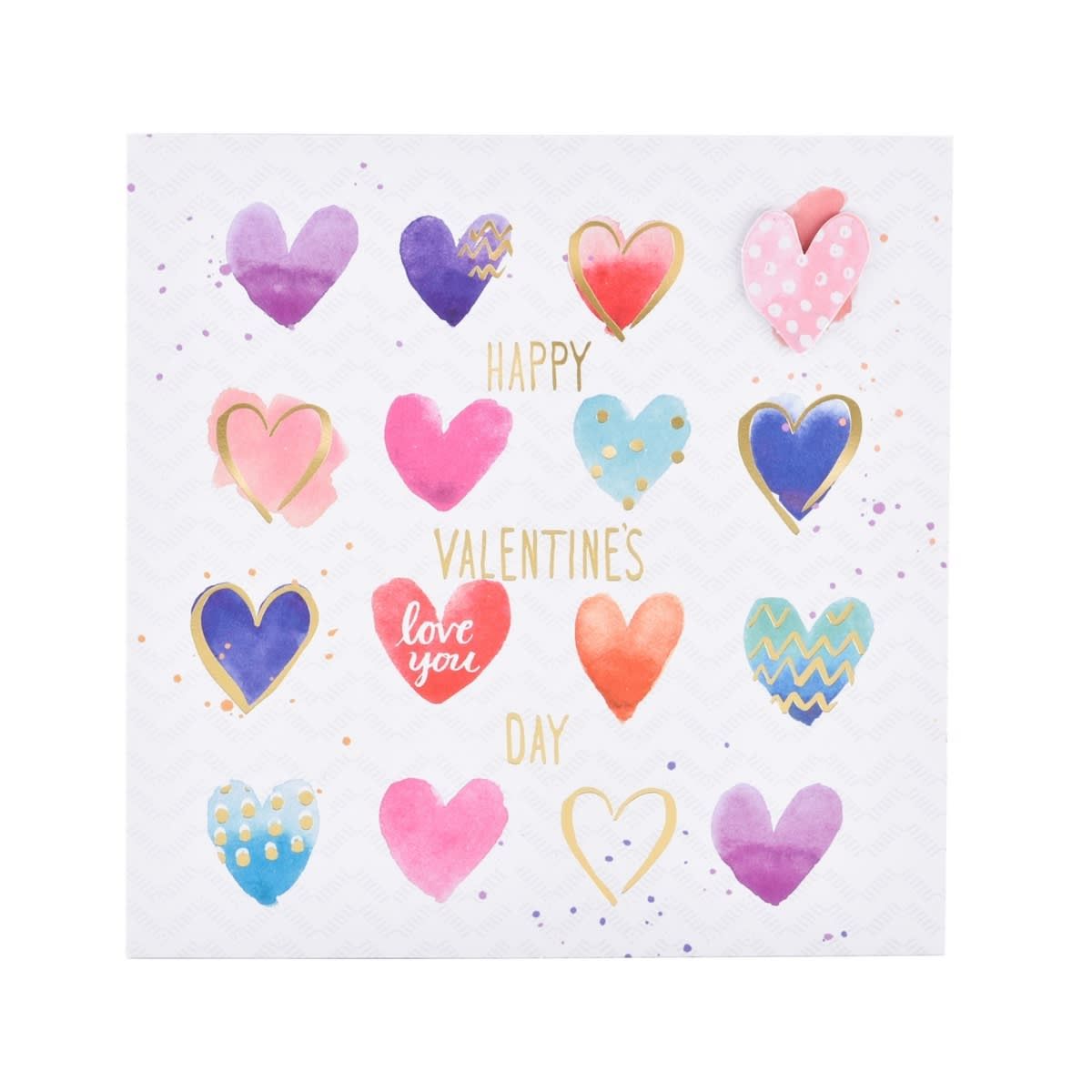 Hallmark Valentine's Day Card - Colourful Hearts
