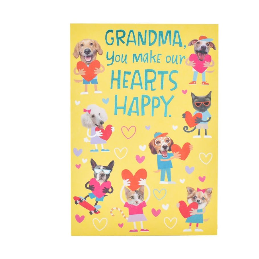 Hallmark Mother's Day Card For Grandma - Cats and Dogs