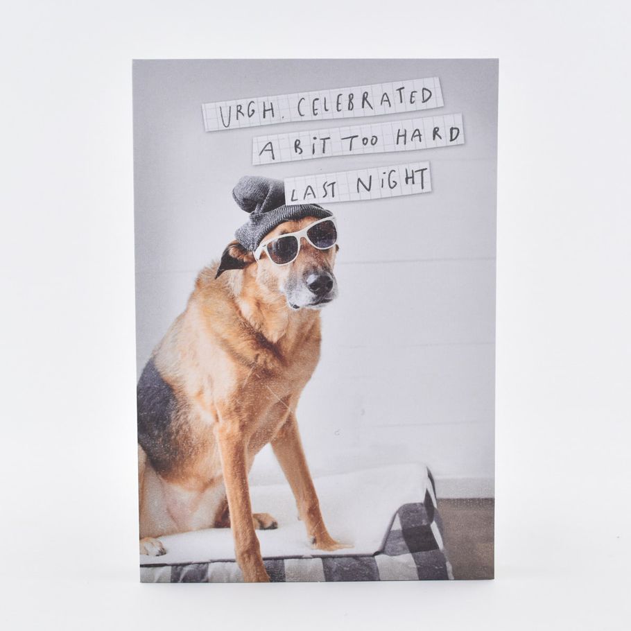 Hallmark Birthday Card - Dog with Beanie