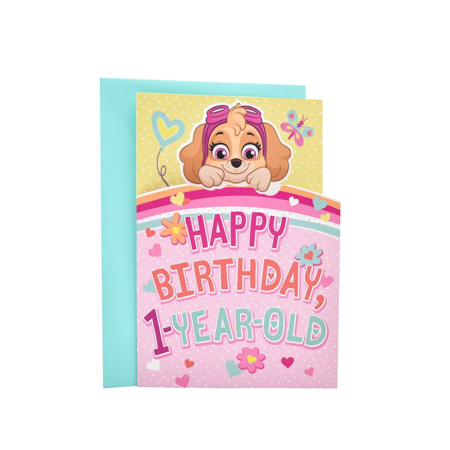 Hallmark Birthday Card Age 1 - Paw Patrol