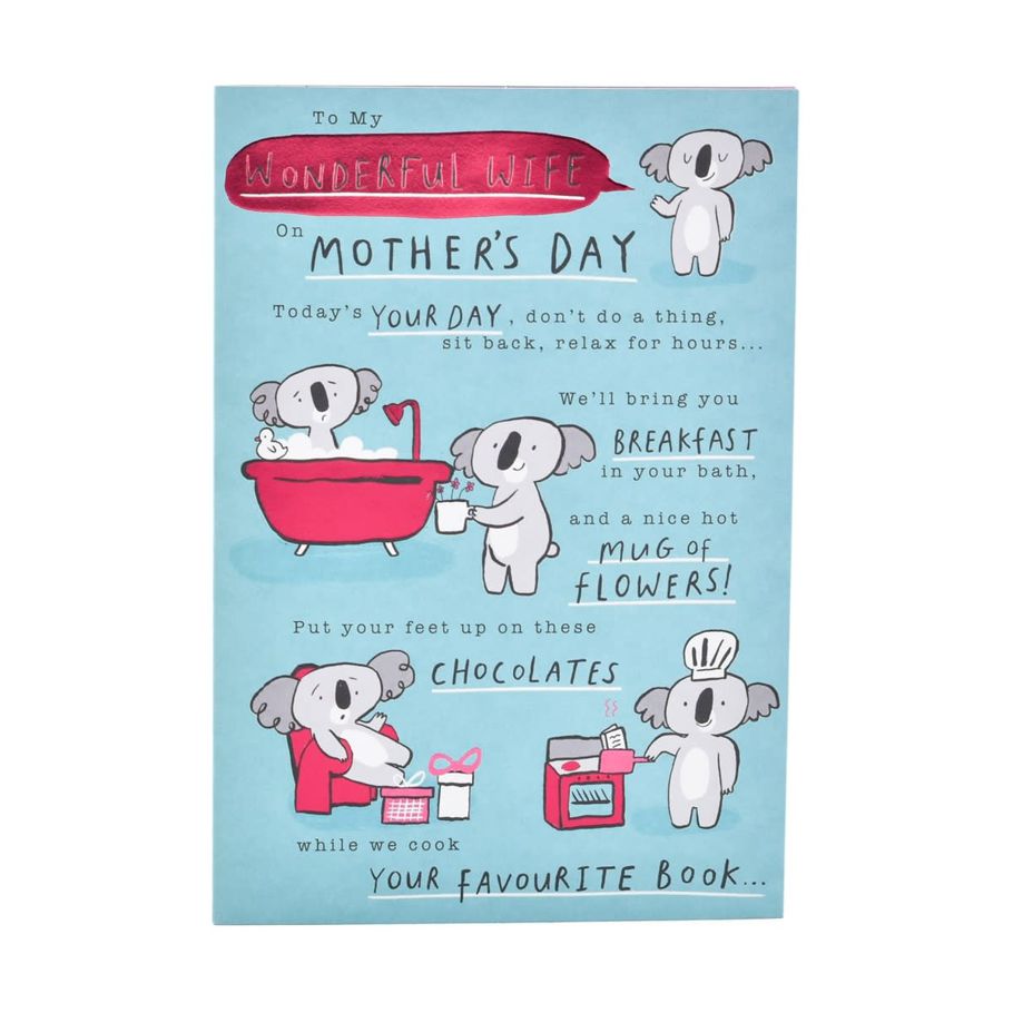 Hallmark Mother's Day Card for Wife - Koala Family