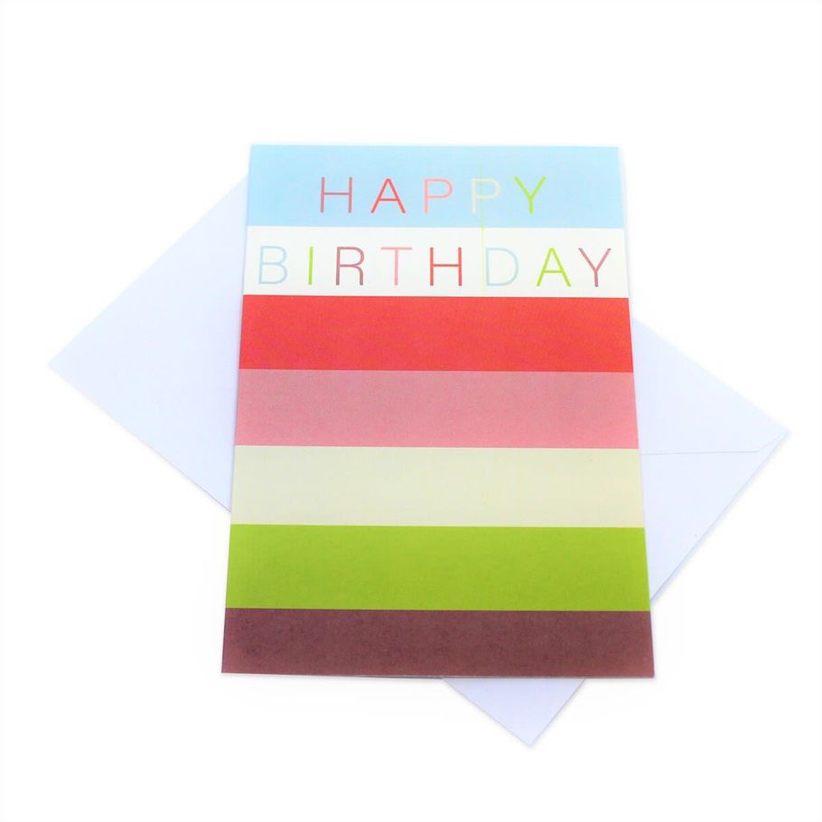Hallmark Birthday Card - Stripes