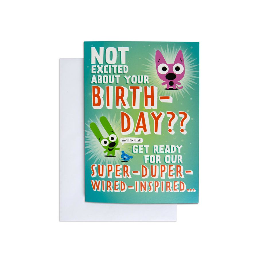 Hallmark Hoops & Yoyo Interactive Birthday Card - Super Duper Excited