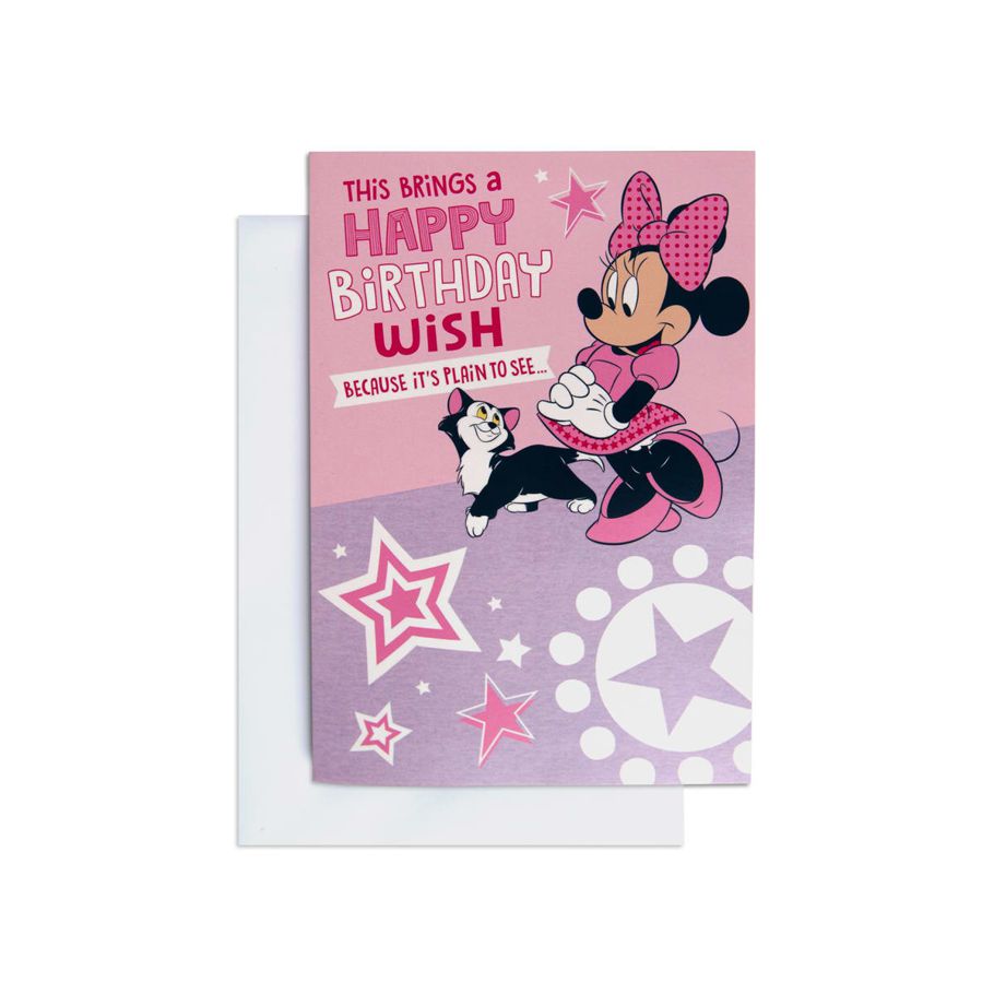 Hallmark Disney Interactive Birthday Card - Minnie Mouse and Figaro