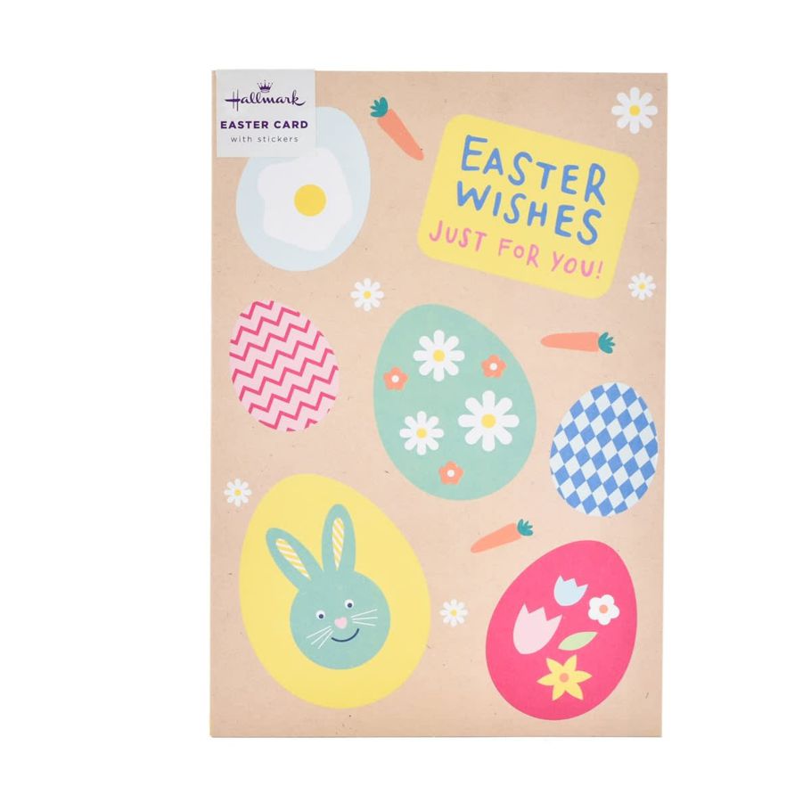 Hallmark Easter Card - Colourful Activity Card With Stickers