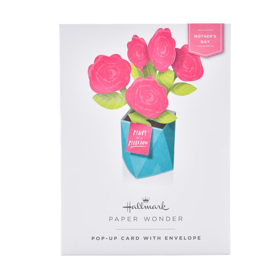 Hallmark Paper Wonder Mother's Day Card - Pink Roses