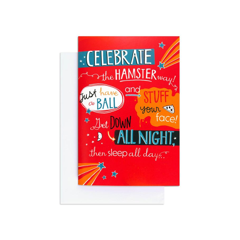 Hallmark Interactive Birthday Card - Hamster Celebration