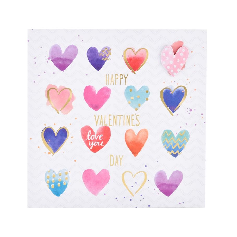 Hallmark Valentine's Day Card - Colourful Hearts