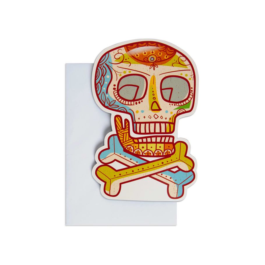 Hallmark Interactive Birthday Card - Bad to the Bone Skull