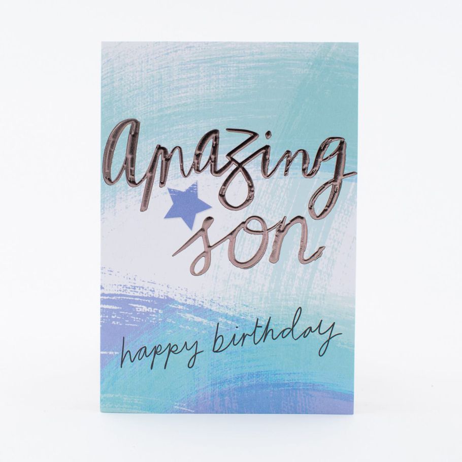 Hallmark Birthday Card For Son - Paint Strokes
