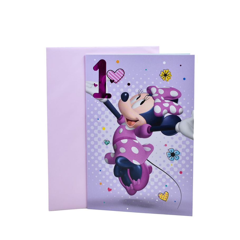 Hallmark Birthday Card Age 1 - Minnie Mouse