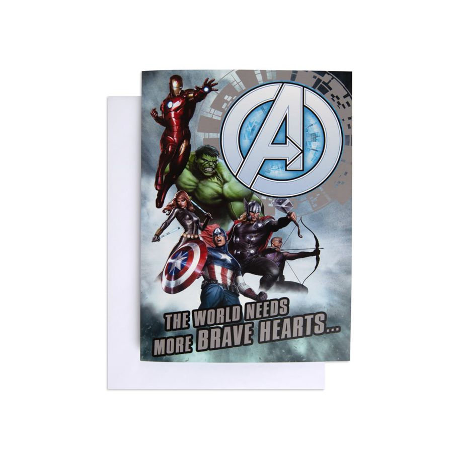 Hallmark Marvel Avengers Interactive Birthday Card - Brave Hearts