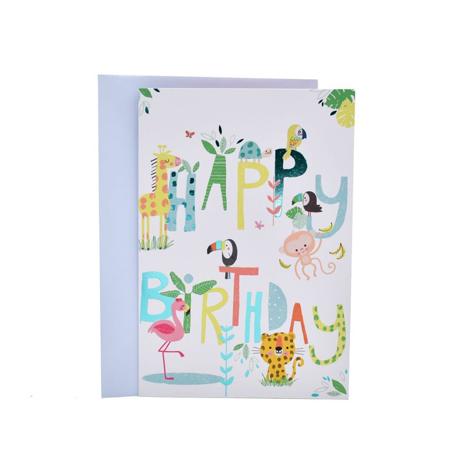 Hallmark Birthday Card - Animal Jungle