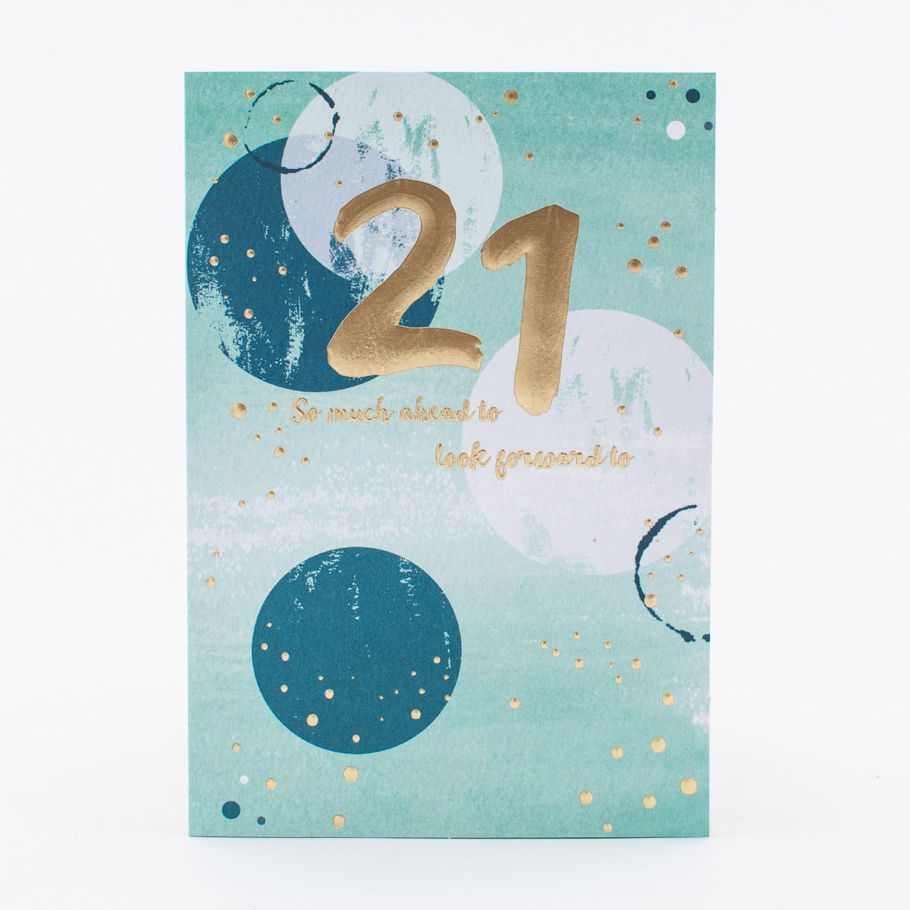 Hallmark Birthday Card - 21st Contemporary Design