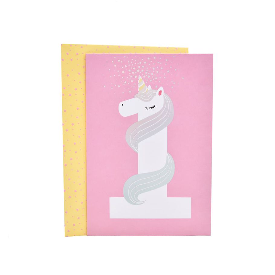 Hallmark Birthday Card Age 1 - Unicorn