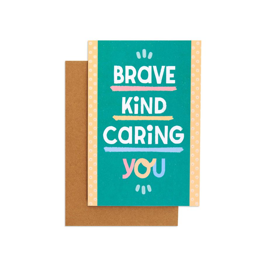 Hallmark Little World Changers Empowerment and Support Card for Kids - Brave, Kind, Caring, You!