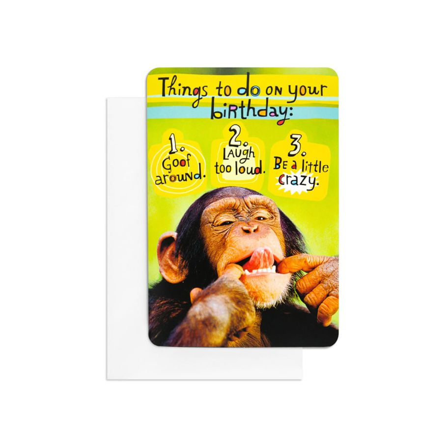 Hallmark Interactive Birthday Card - Funny Monkey