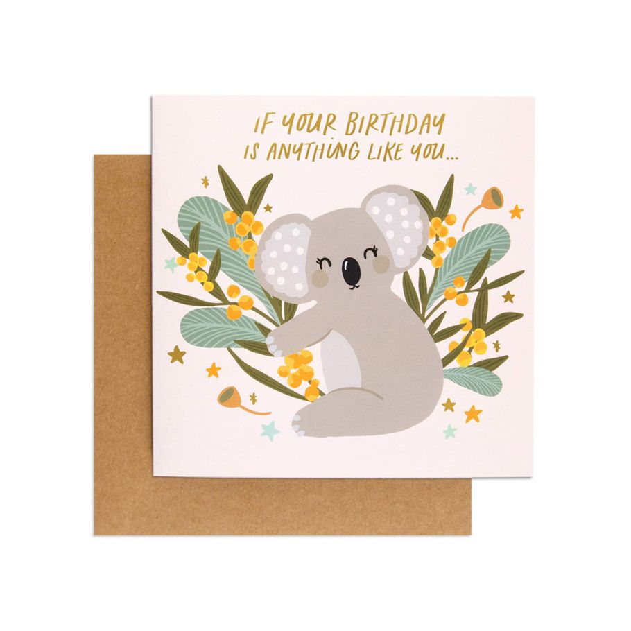 Hallmark Birthday Card - Australian Spirit Bush Buddies Koala