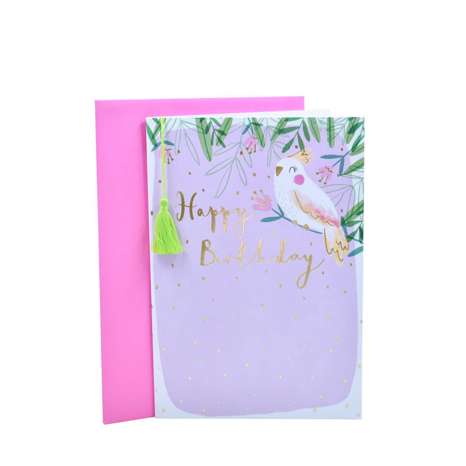 Hallmark Birthday Card - Bird Tassel