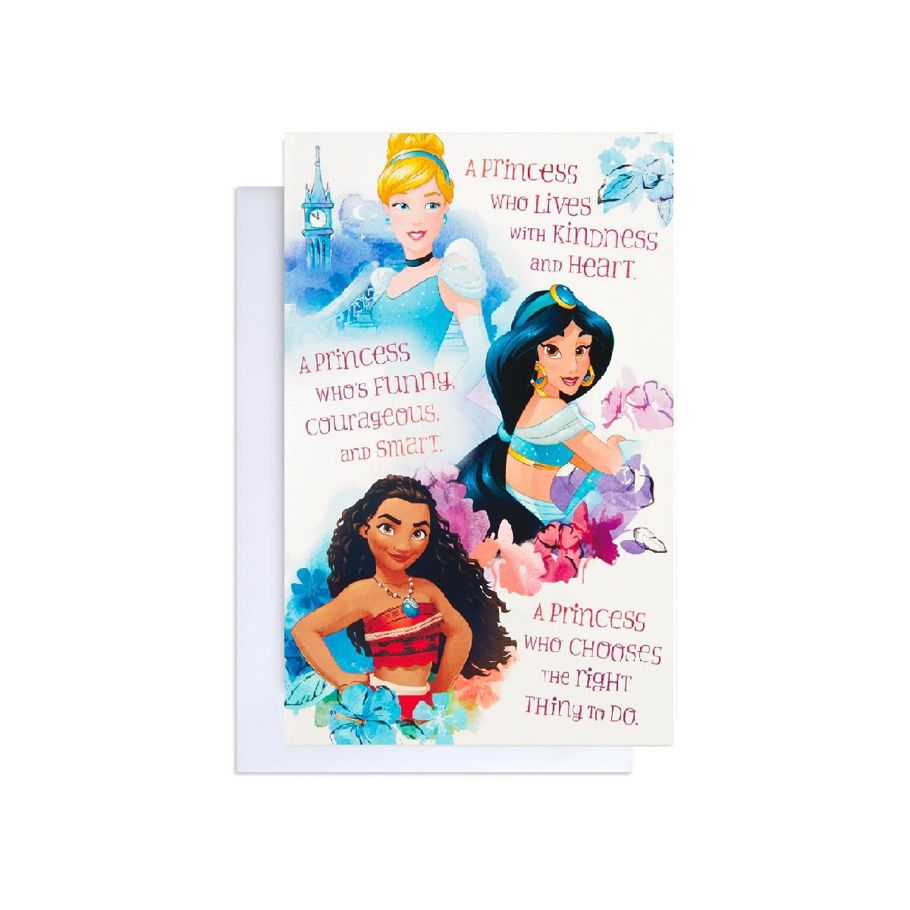 Hallmark Interactive Birthday Card - Disney's Cinderella, Jasmine and Moana