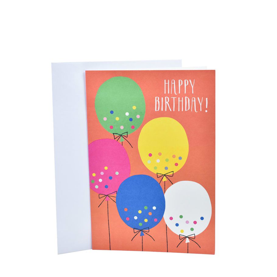 Hallmark Birthday Card - Confetti Balloons