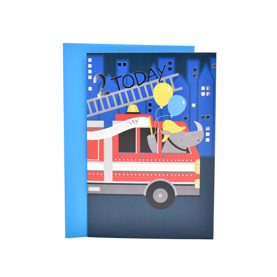 Hallmark Birthday Card Age 2 - Fire Truck