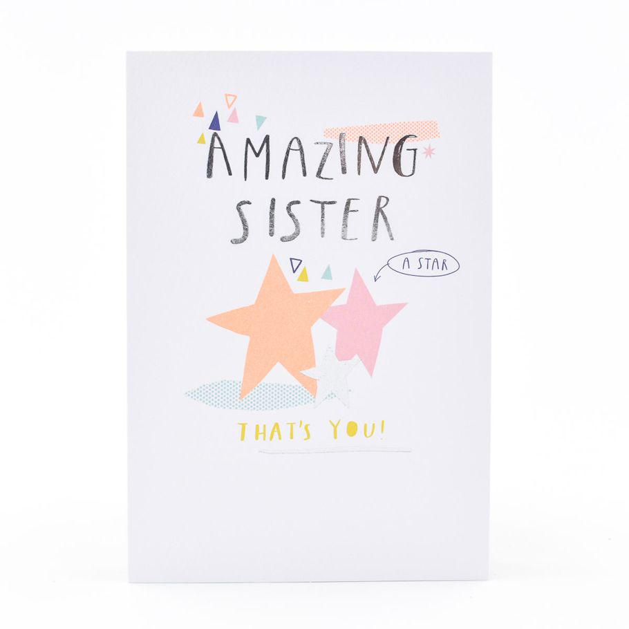 Hallmark Birthday Card for Sister - Stars