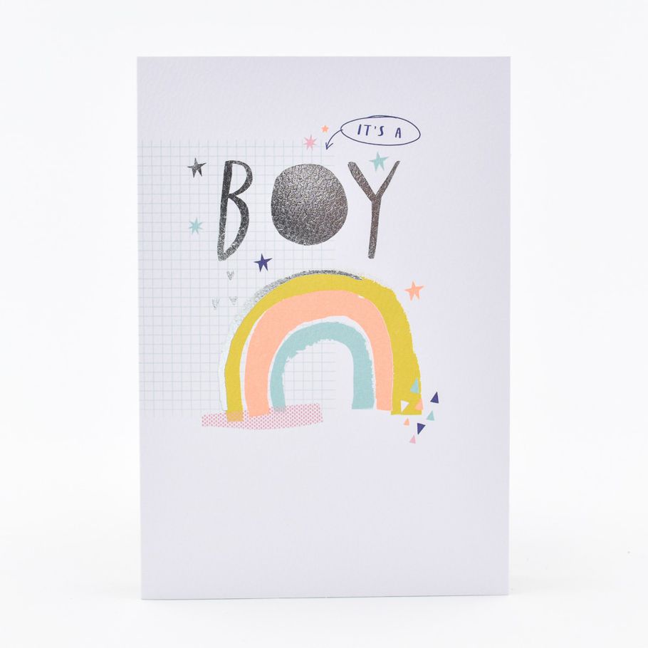 Hallmark New Baby Boy Card - Rainbow