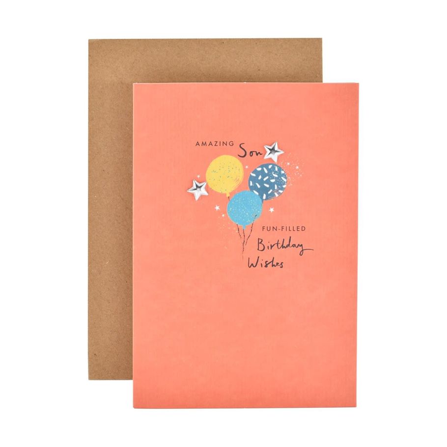 Hallmark Birthday Card For Son - Balloons & Stars