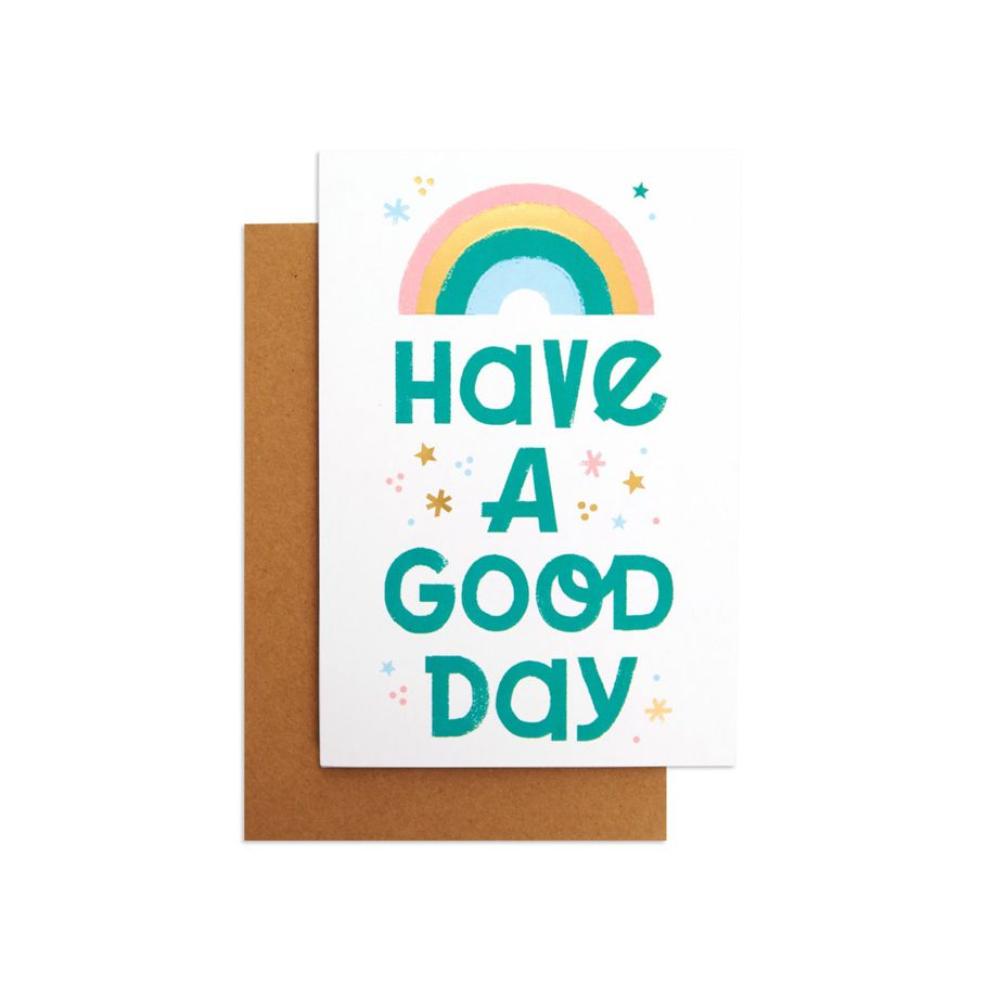 Hallmark Little World Changers Encouragement Card for Kids - Good Day Rainbow