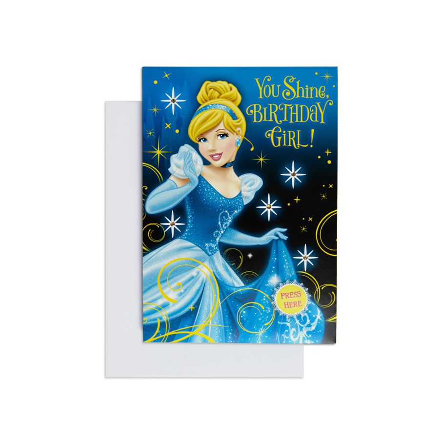 Hallmark Disney Cinderella Interactive Birthday Card - Bibbidi-Bobbidi-Boo