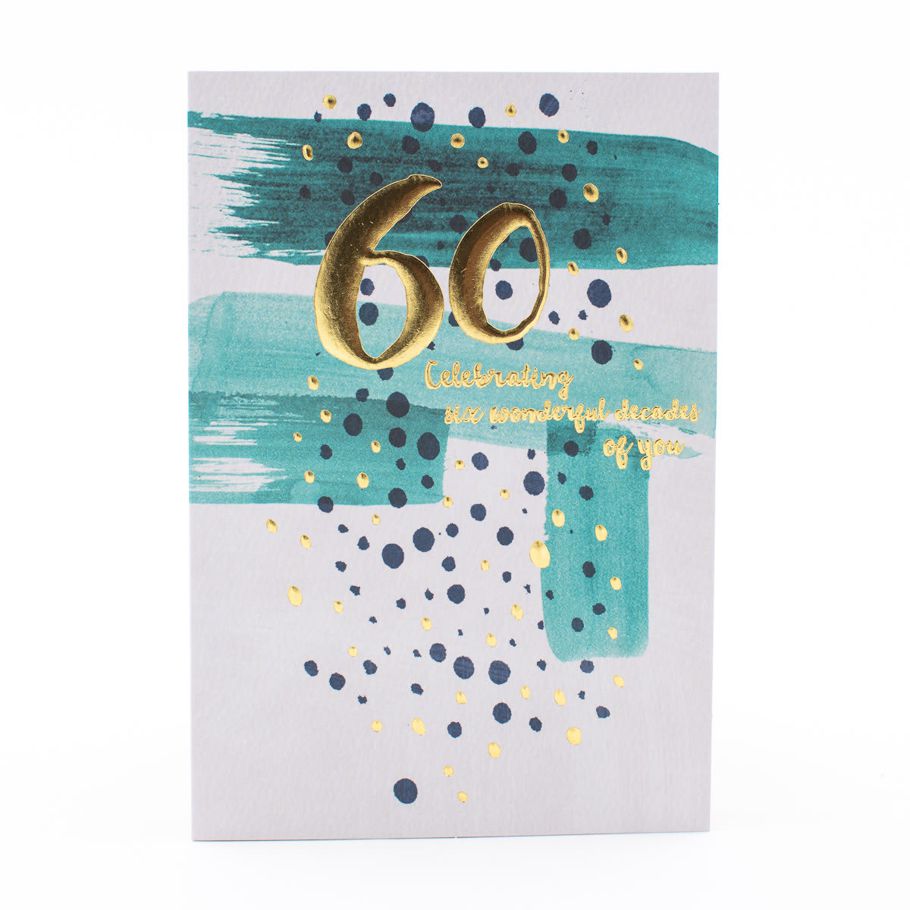 Hallmark Birthday Card - 60th Contemporary Design