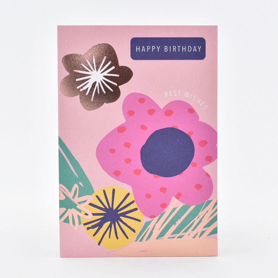 Hallmark Birthday Card - Colourful Floral