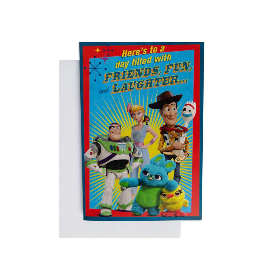 Hallmark Disney Pixar Toy Story Interactive Birthday Card - Friends, Fun & Laughter