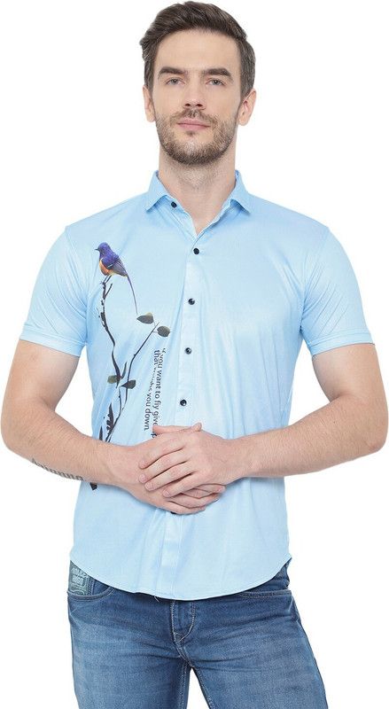 Men Slim Fit Printed Party Shirt