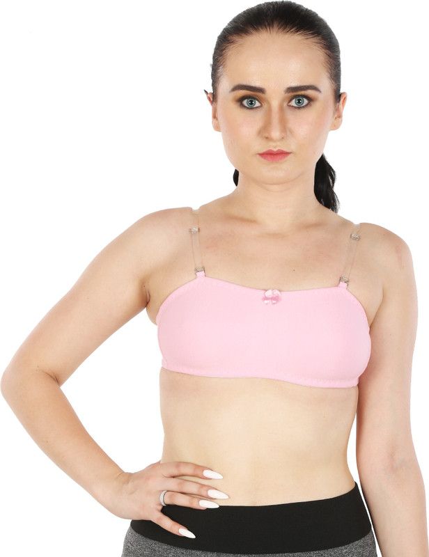 Women Bralette Non Padded Bra  (Pink)