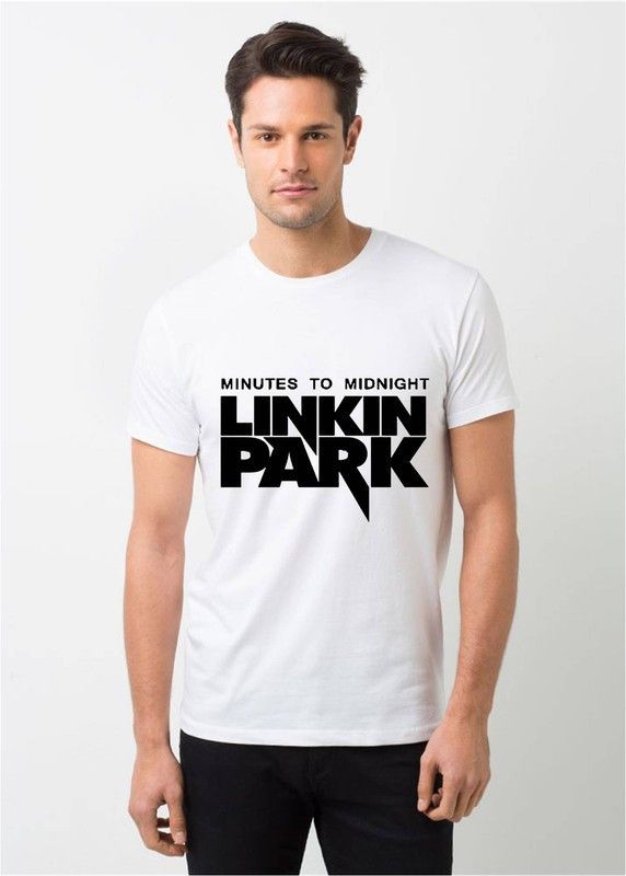 linkin Park, linkin park,midnight, midnight,linkin,park,lion the king, Men Typography Round Neck Polyester White T-Shirt