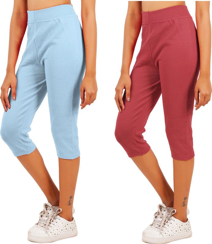 Women Multicolor, Maroon Capri