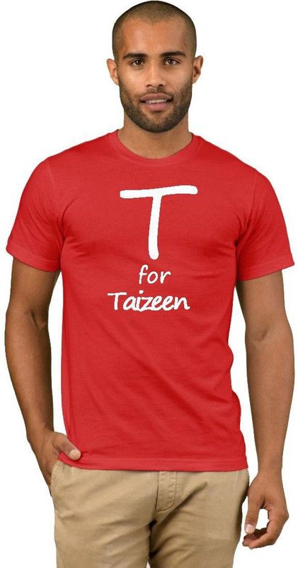 Taizeen College Stylish 29 Men Printed Round Neck Cotton Blend Red T-Shirt