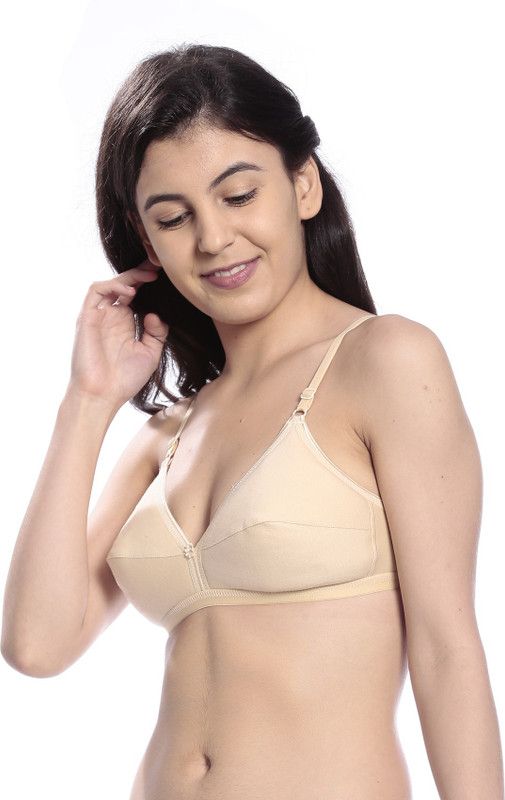 Pack of 2 Women T-Shirt Lightly Padded Bra  (Beige)