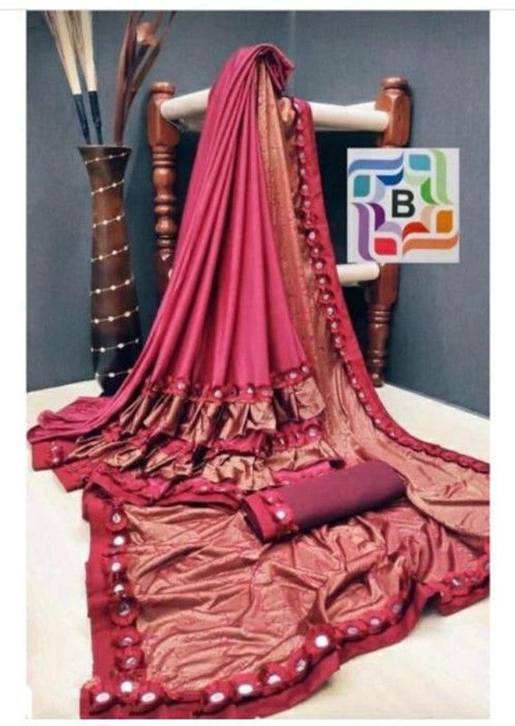 Digital Print Bollywood Lycra Blend Saree  (Maroon)
