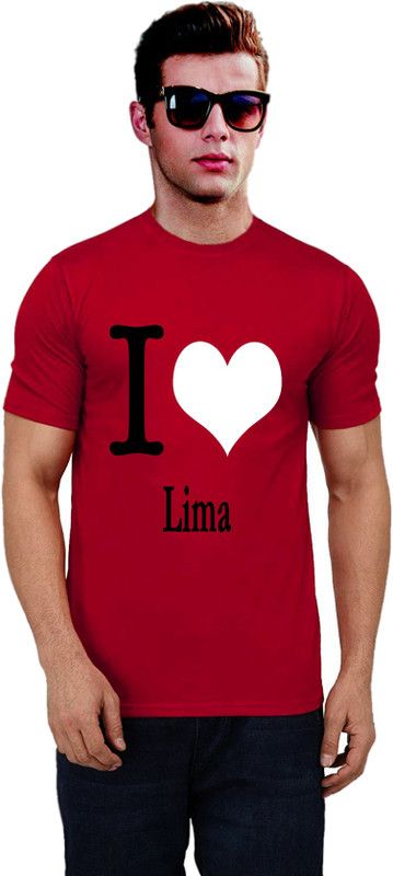 R-SC-2018-5789 Men Printed Round Neck Cotton Blend Red T-Shirt