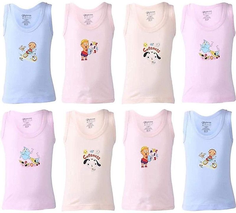 Vest For Boys Cotton  (Multicolor, Pack of 8)