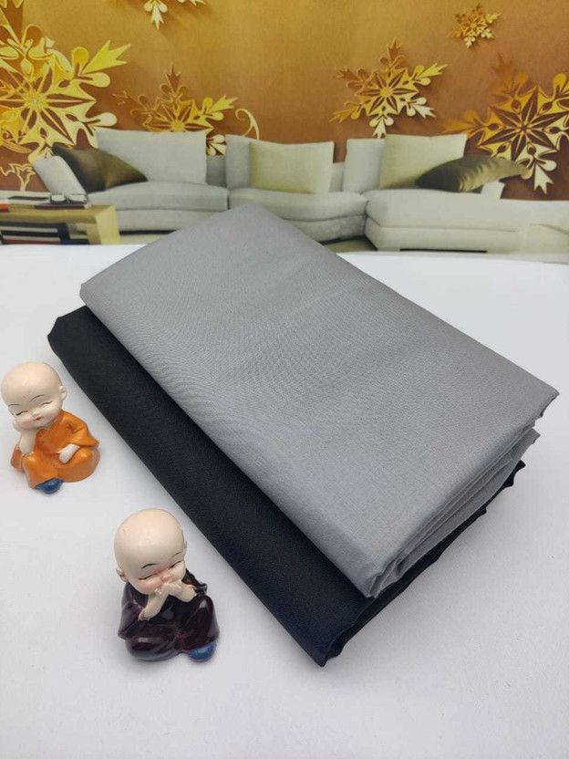 Unstitched Polyester Shirt & Trouser Fabric Solid