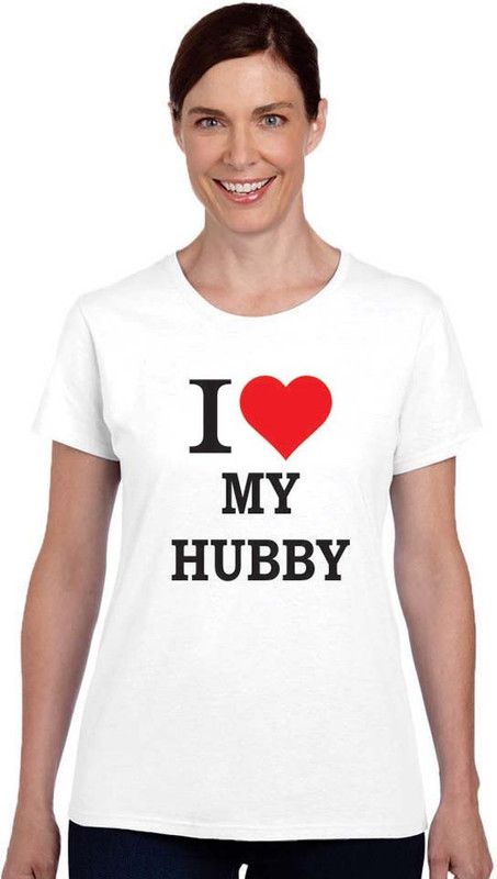 Women Typography Round Neck Cotton Blend Red, White, Black T-Shirt